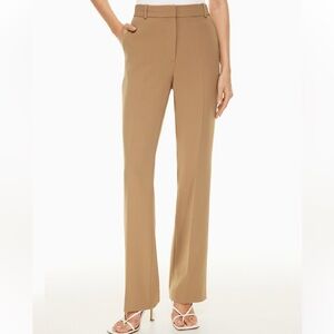 Aritzia Babaton Publish Pant High Rise Bootcut Dress Pant in Biege Size 6